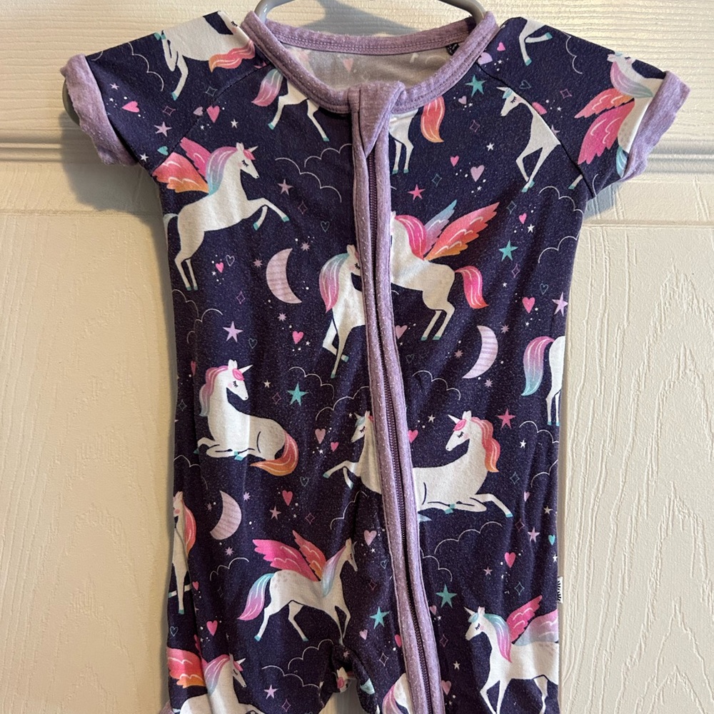 Unicorn Print Baby Onesie